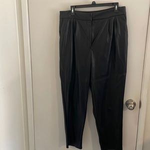 Express Pleather Ankle Pant - Black